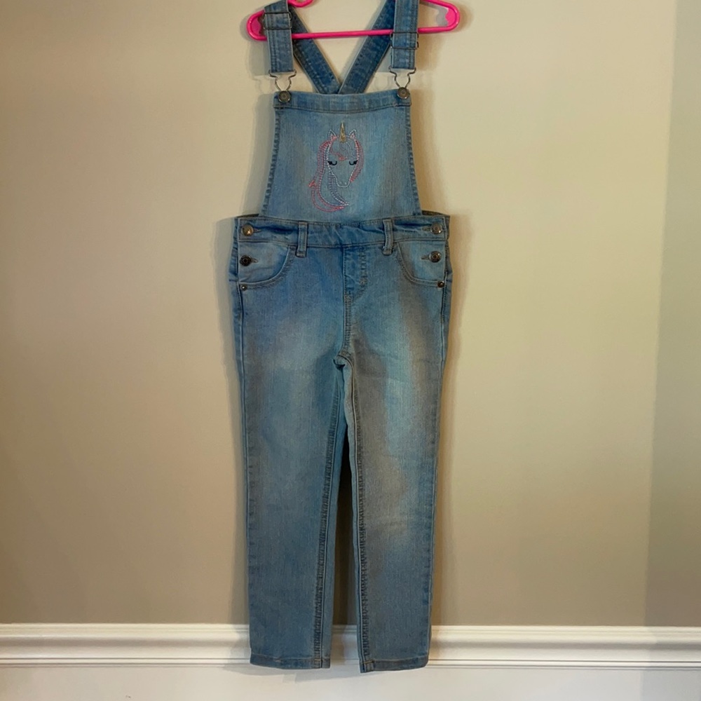 Cat & Jack Denim bib overalls with pockets
